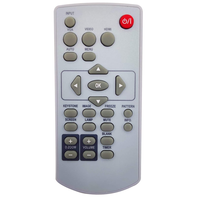 INTECHING 63910016 Projector Remote Control for Eiki EK-100W, EK-101X, EK-102X, EK-103X, EK-301W, EK-302X, EK-303U, EK-305U, EK-306U, EK-307W, EK-308U, EK-309W - Image 1